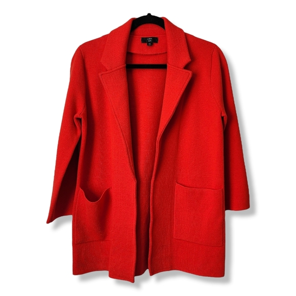 J.CREW Sophie open-front sweater-blazer in cherry red size XS